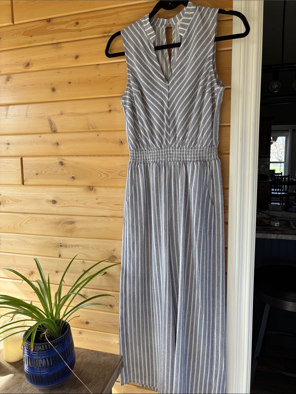 Sleeveless Striped pants jumper